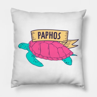 Paphos, Pafos Cyprus is my happy place turtle Pillow