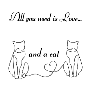 Valentine's Love and Cats design T-Shirt