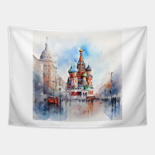 Moscow City Russia Tapestry