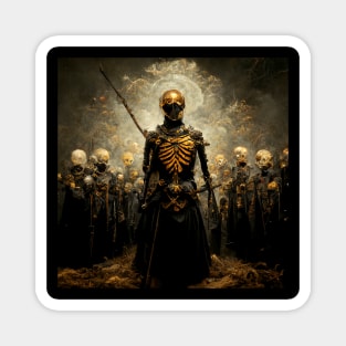 The Skeleton General - Gold and Black Magnet