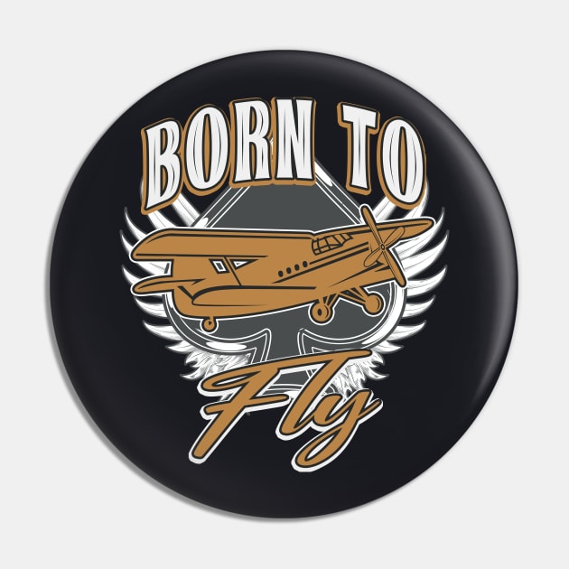 Born to Fly Pilot Gift Pin by Foxxy Merch