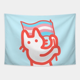 owie waving a trans pride flag Tapestry