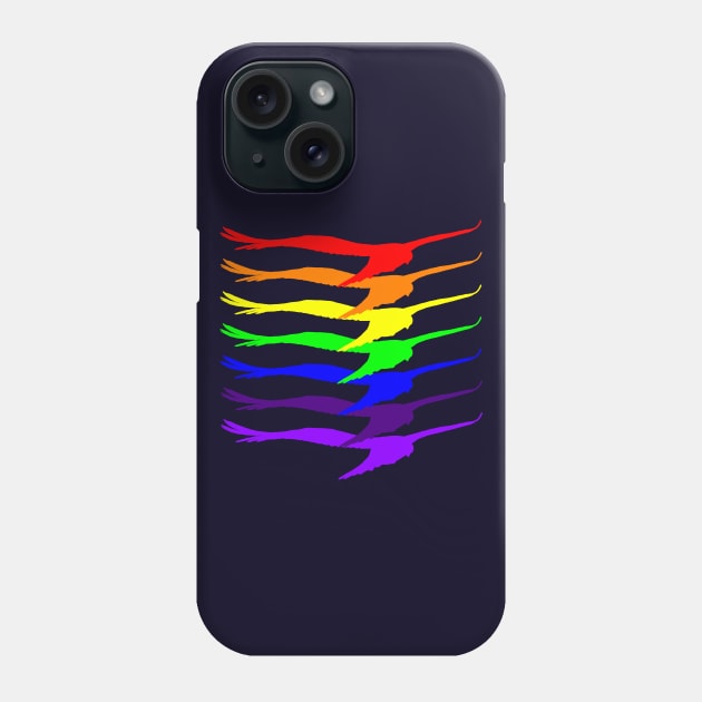 Fly into the Rainbow Phone Case by artsandherbs