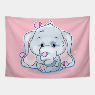 Baby elephant with butterflies Tapestry