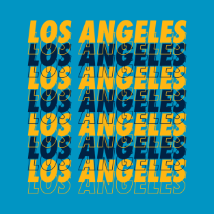 Los Angeles - Echo Graphic on Blue T-Shirt