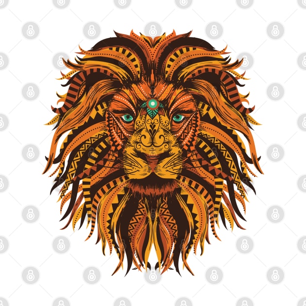 Mandala style lion by madeinchorley