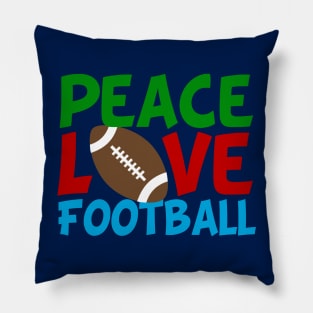 Peace Love Football Pillow