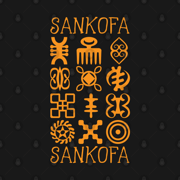 African Sankofa Adinkra Symbols. Ghana | Black Pride | Black History by Vanglorious Joy