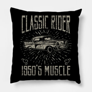 Classic 1950's Muscle Car Pillow