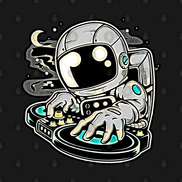 Disover Astronaut DJ • Funny And Cool Sci-Fi Cartoon Drawing Design Great For Anyone That Loves Astronomy Art - Astronaut - T-Shirt