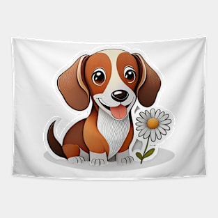 Dachshund Daisy Tapestry