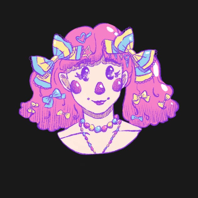 Decora Girl Portrait Sticker by catherynsart