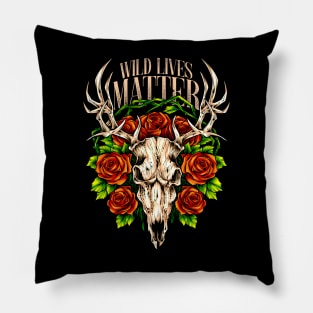 Wild Lives Matter, Deer skull Pillow