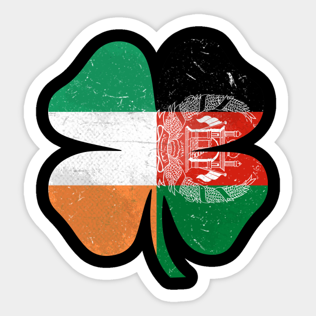 Afghan Irish Shamrock Afghanistan Ireland St. Patrick's Day - Afghan Irish Shamrock Afghanistan Irish - Sticker