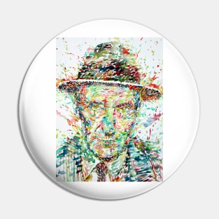 WILLIAM S. BURROUGHS watercolor portrait .5 Pin