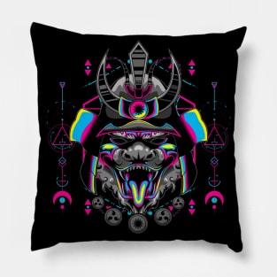 samurai popart mask Pillow