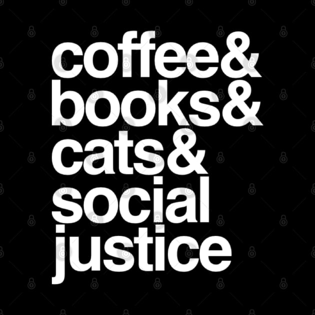 books coffee cats social justice gift social justice warrior by Inspire Enclave