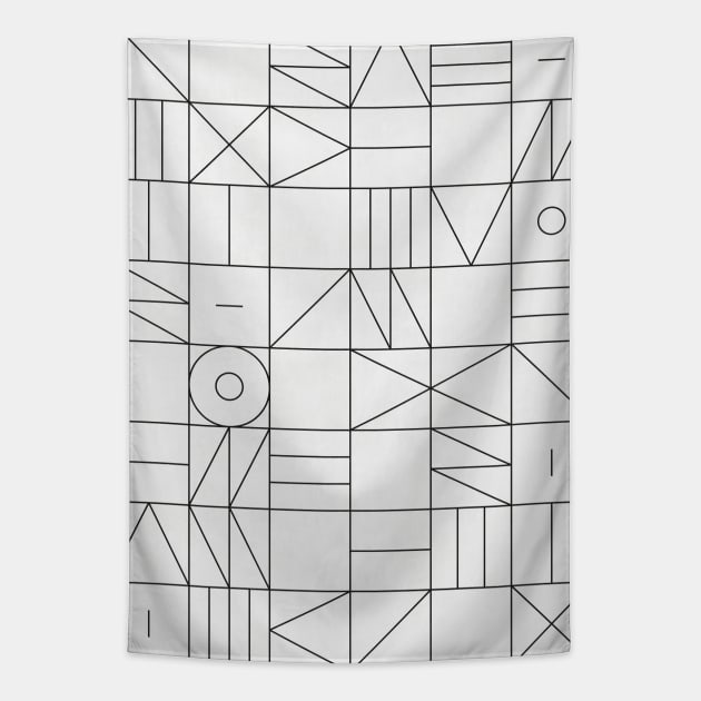 My Favorite Geometric Patterns No.1 - White Tapestry by ZoltanRatko