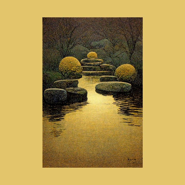 Golden Pond Stepping Stones by RLP.Art