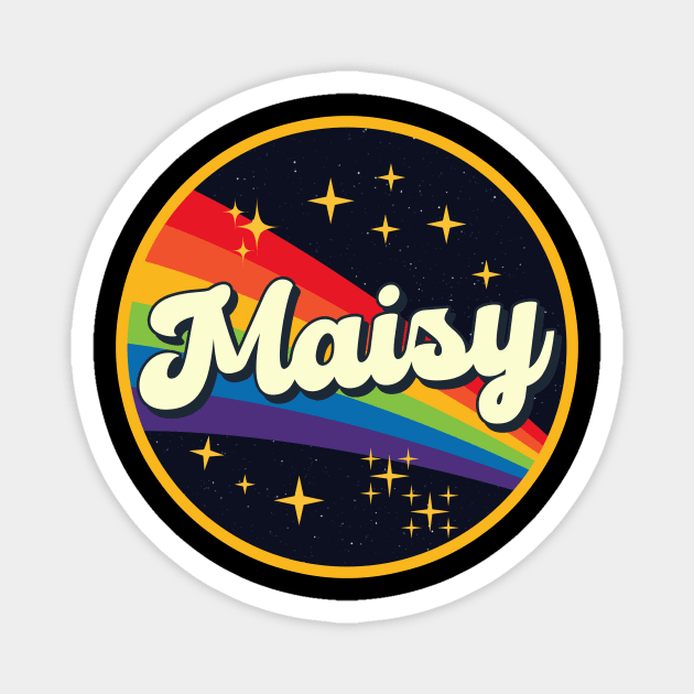 Maisy // Rainbow In Space Vintage Style Magnet by LMW Art