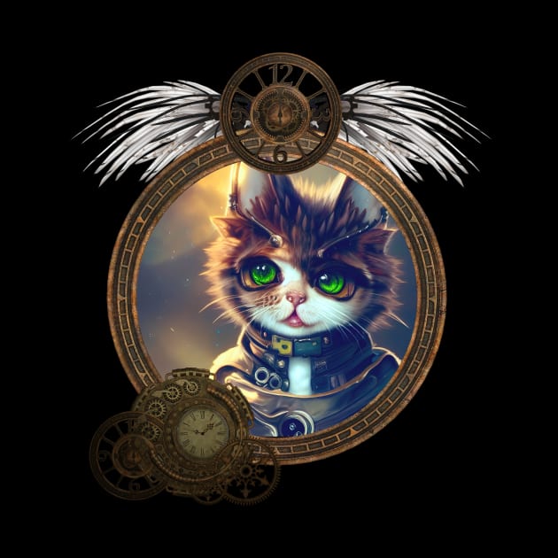 Sweet  little steampunk kitten by Nicky2342