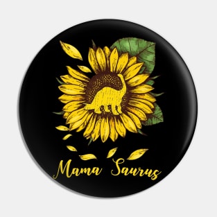 Sunflower Mama Saurus Pin