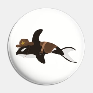 Cowboy killer whale Pin