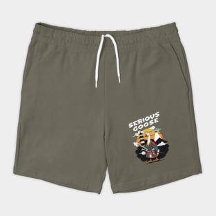 Serious Samurai Goose Funny Goose Design Shorts
