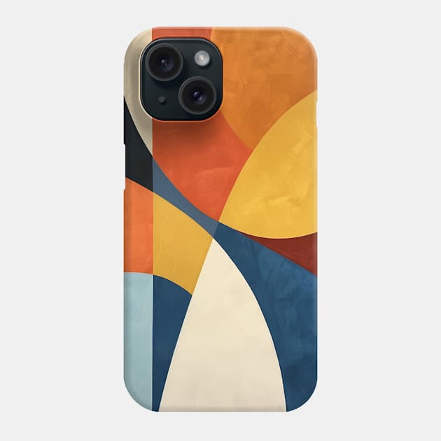 Abstract Color Block Vintage Phone Case by Trippycollage