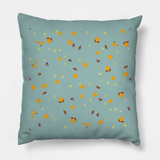 Autumn Marigold Pattern Pillow