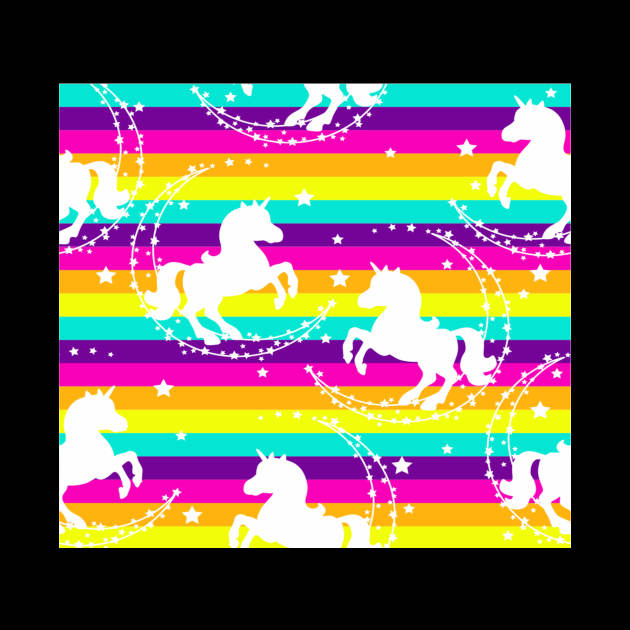 Unicorn pattern rainbow magical by Flipodesigner