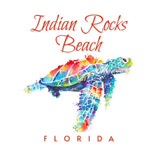 Indian Rocks Beach Florida Watercolor Sea Turtle T-Shirt