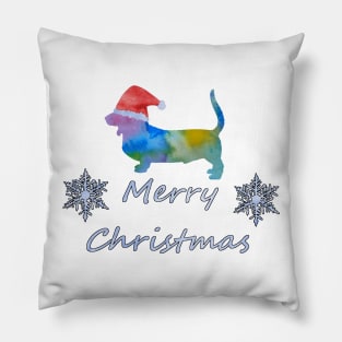 Santa Basset Pillow