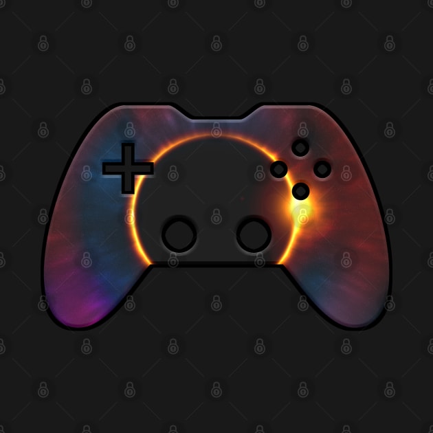 Sun Moon Eclipse Gaming Gamer Abstract - Gamepad Controller - Video Game Lover - Graphic Background by MaystarUniverse