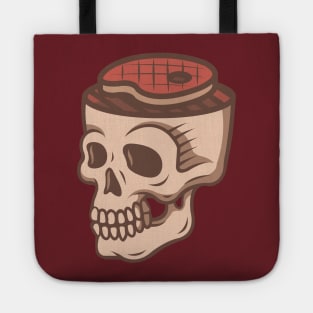 Funny BBQ Grill Barbecue Skull Head Tote