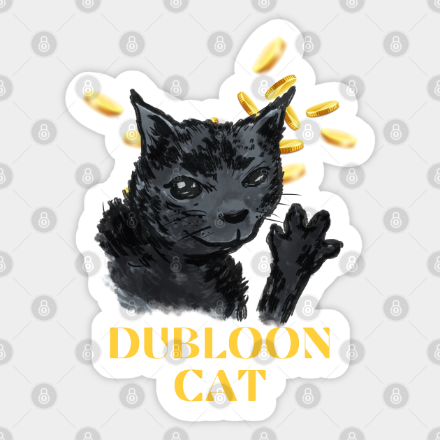 DABLOON CAT Dabloons Sticker TeePublic DABLOON CAT Dabloons Sticker TeePublic