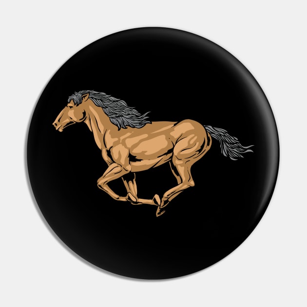 RUNNING HORSE Pin by WYB 