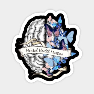 Brain Floral, Mental Health Matters 7 Magnet