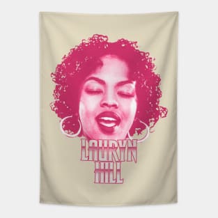 Retro Lauryn Hill Red Tapestry