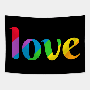 LOVE, LGBT, Gay Rights, Rainbow Tapestry