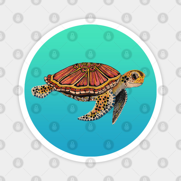 Sea Turtle Totem Animal (Sea Green Background) - Sea Turtle - Magnet | TeePublic Sea Turtle Totem Animal (Sea Green Background) - Sea Turtle - Magnet | TeePublic