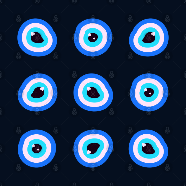 Evil Eyes - Blue Nazar Amulet by Souls.Print