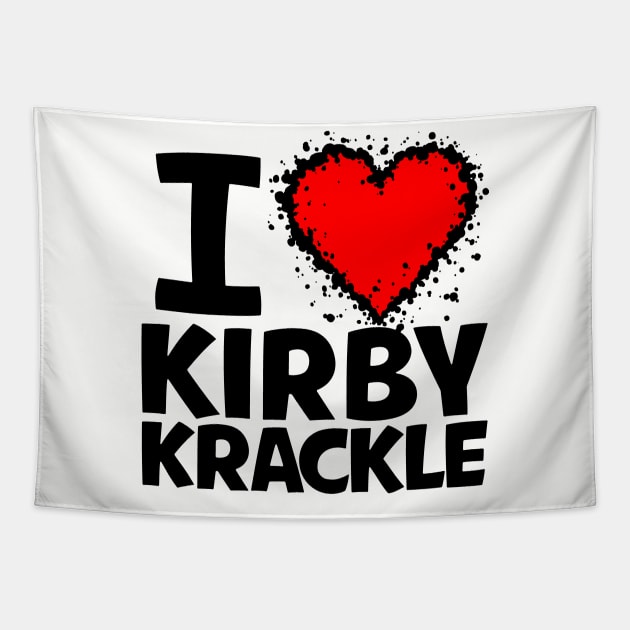 I Heart Kirby Krackle Tapestry by blairjcampbell