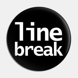 Line Break Typography White Pin