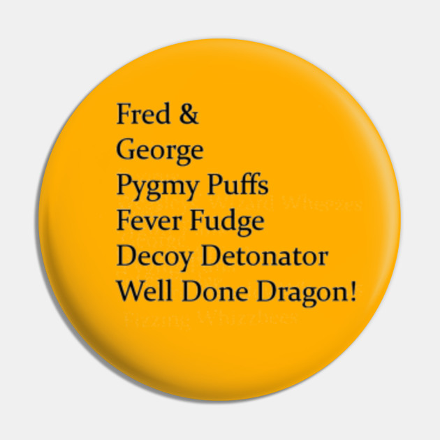 Fred George Aesthetics Harry Potter Pin Teepublic