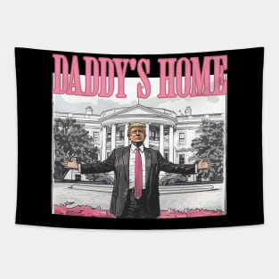 Daddy's Home Donald Pink Preppy Edgy, Make America Great, Trump Daddy’s Home Tapestry