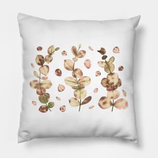 Caramel Eucalyptus Leaves Pillow