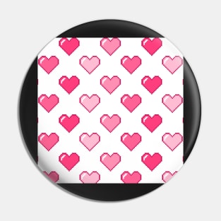 Pixel Heart Pattern Pin