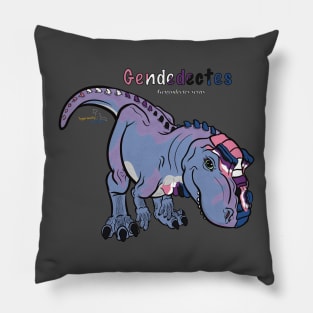 Gendodectes/Genyodectes Text - Genderfluid Pride Pillow