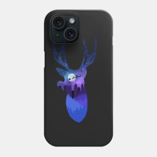 Rudolf the Reindeer silhouette city skyline christmas Phone Case